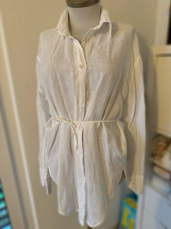 Bluse von Zara, 100% Leinen