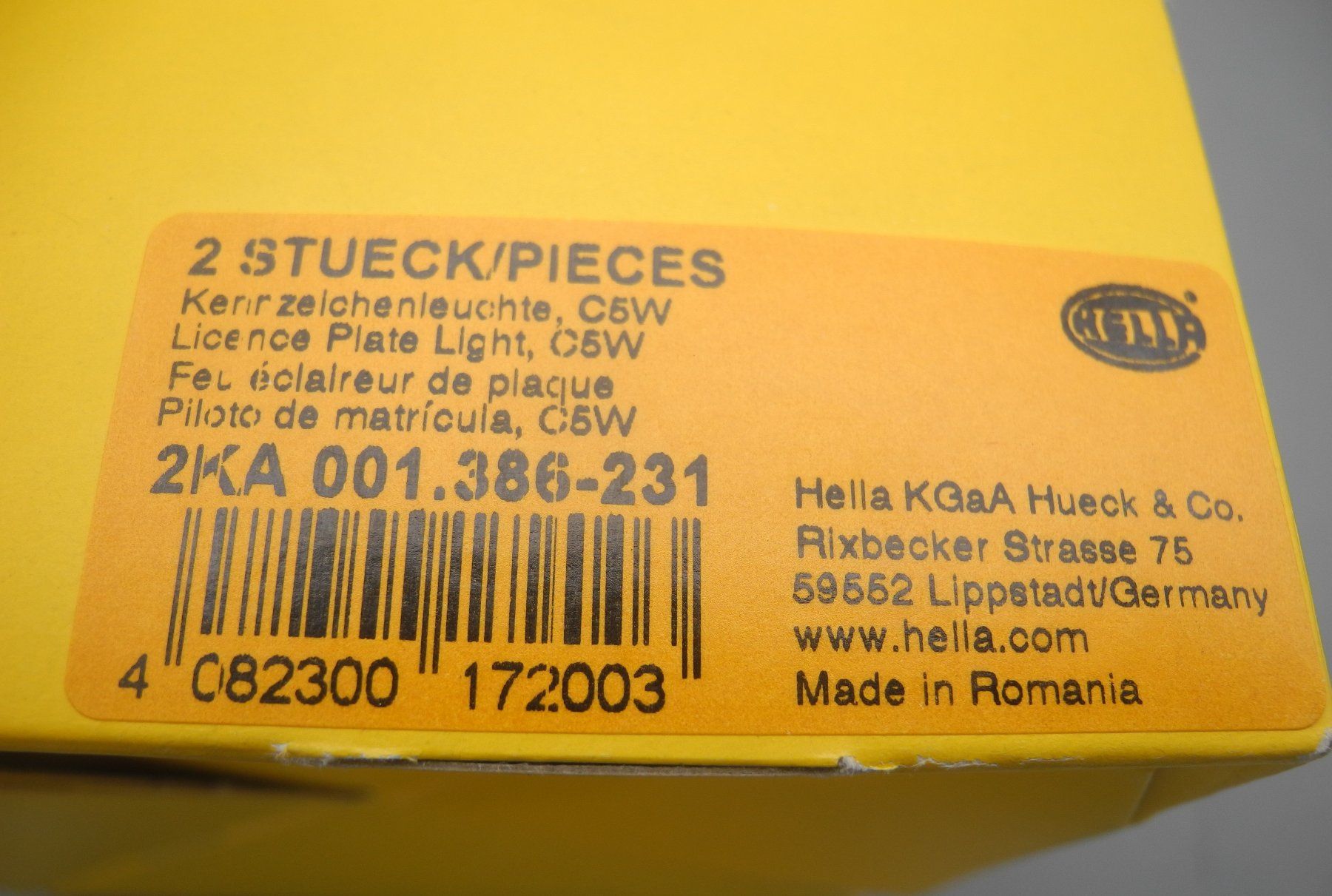 Tutti pezzi di ricambio auto: 2 Stk. Hella Oldtimer Kennzeichenleuchten C5W, Nr. 62a – Nuovo e nell'imballaggio originale da Kottwil venduto da Crazyrolf 4
