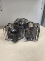 Glas grau 3 Stk. ca. 8cm H gut