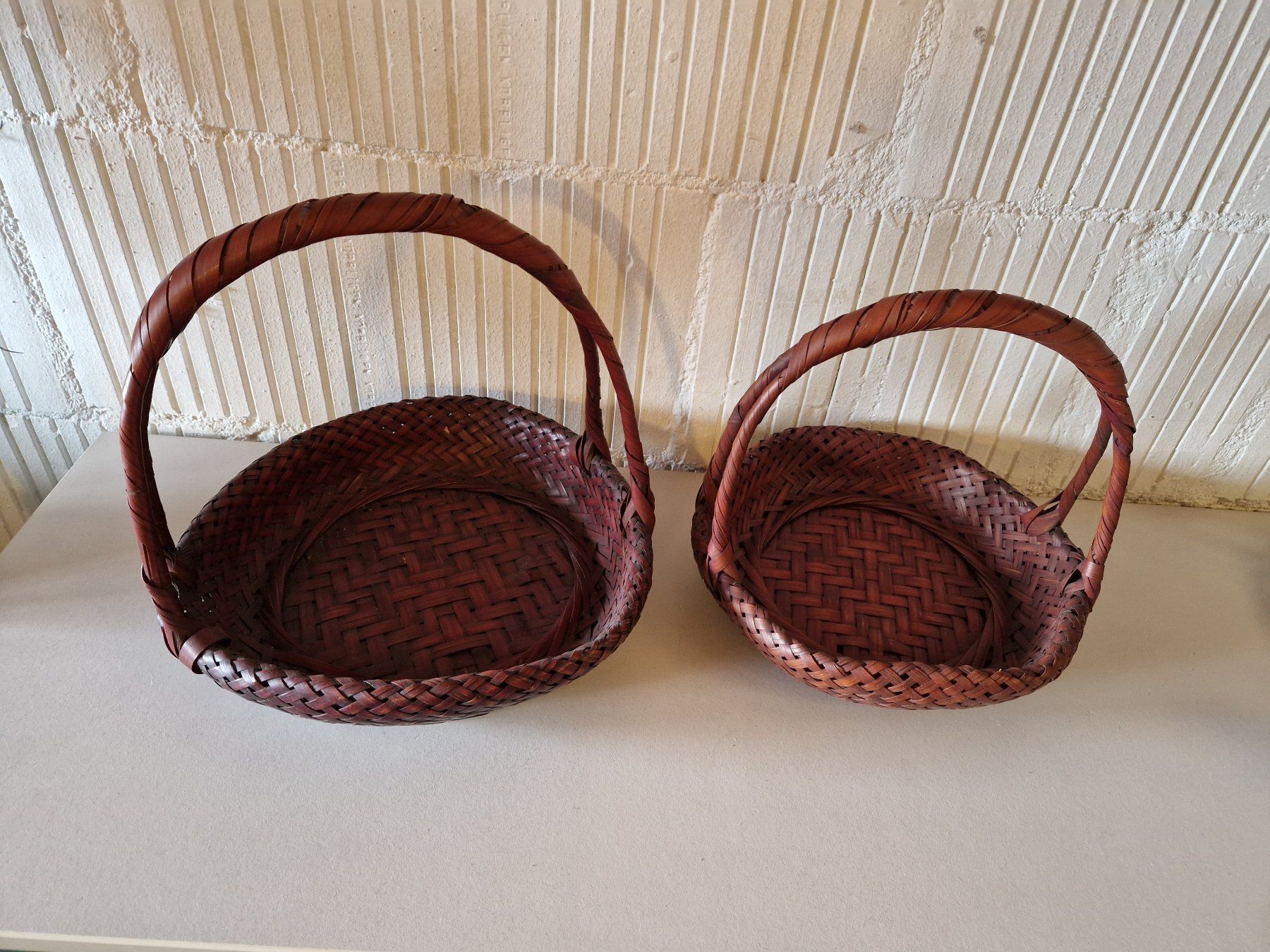 Sonstiges für Haushalt & Wohnen: 2 schöne Vintage Bambuskörbe – Gebraucht aus Seedorf BE von Stibutz