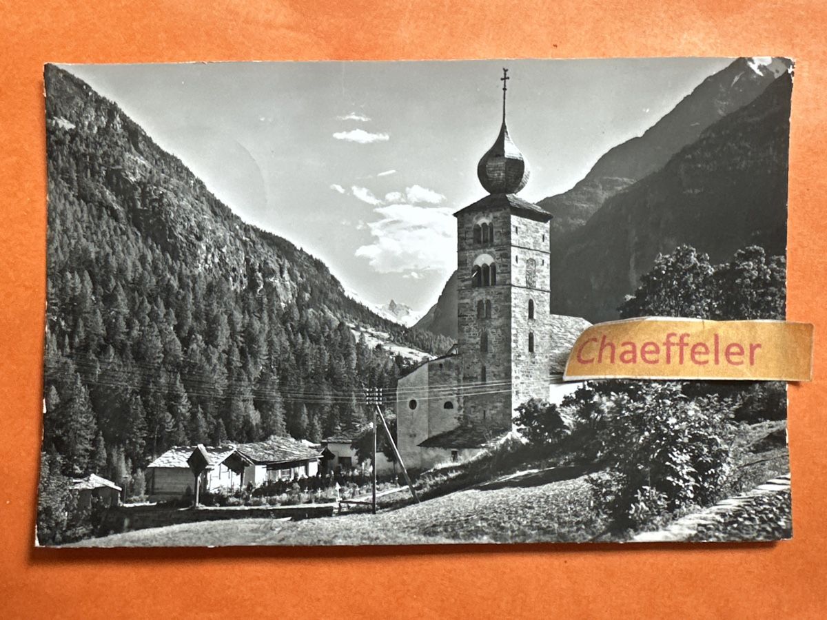 Cartoline postali: 1960. 7686  Kirche St. Nikolaus Wallis  – Usato da Zürich venduto da Chaeffeler