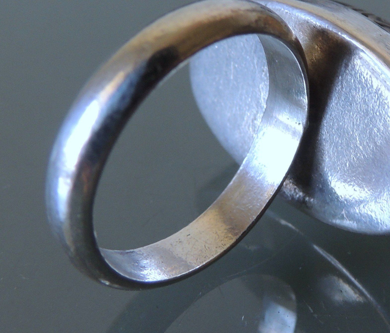 Anelli: Kautschuk Silber 925 Fingerring Gr. 55 – Usato da Waldenburg venduto da schaller707 3