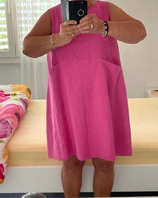Vestiti: NEU Leinenkleid pink 44/46 – Nuovo (secondo la descrizione) da Zuchwil venduto da Mauz2 2