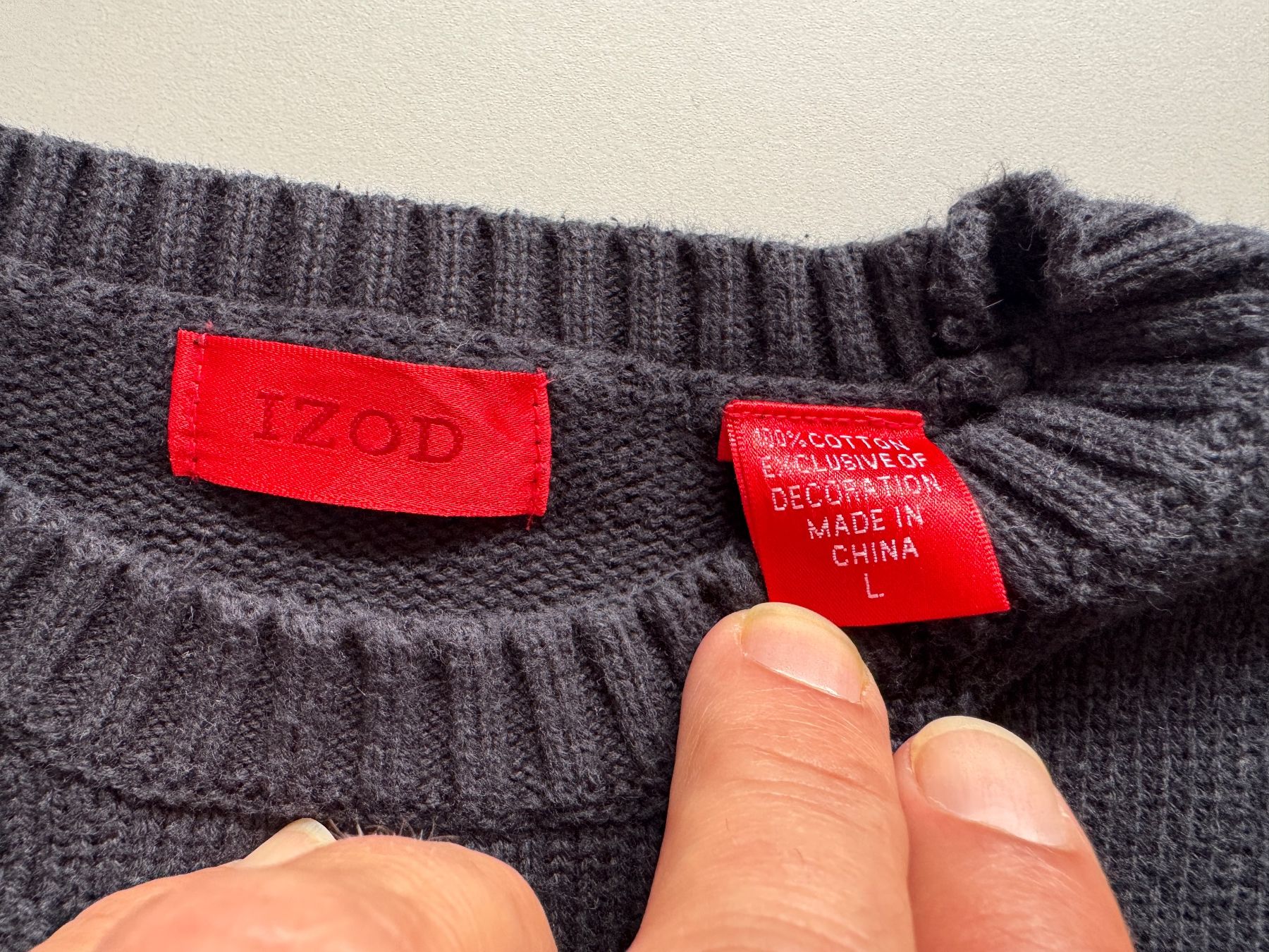 Pulls & Sweat-shirts: Izod pullover crewneck heavy 100% cotton MEN Sz L – D'occasion à Neuchâtel par _Easy_to_Find_ 2