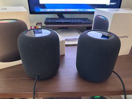 Apple HomePod 2 Minuit (noir) x2 + boîtes - paire