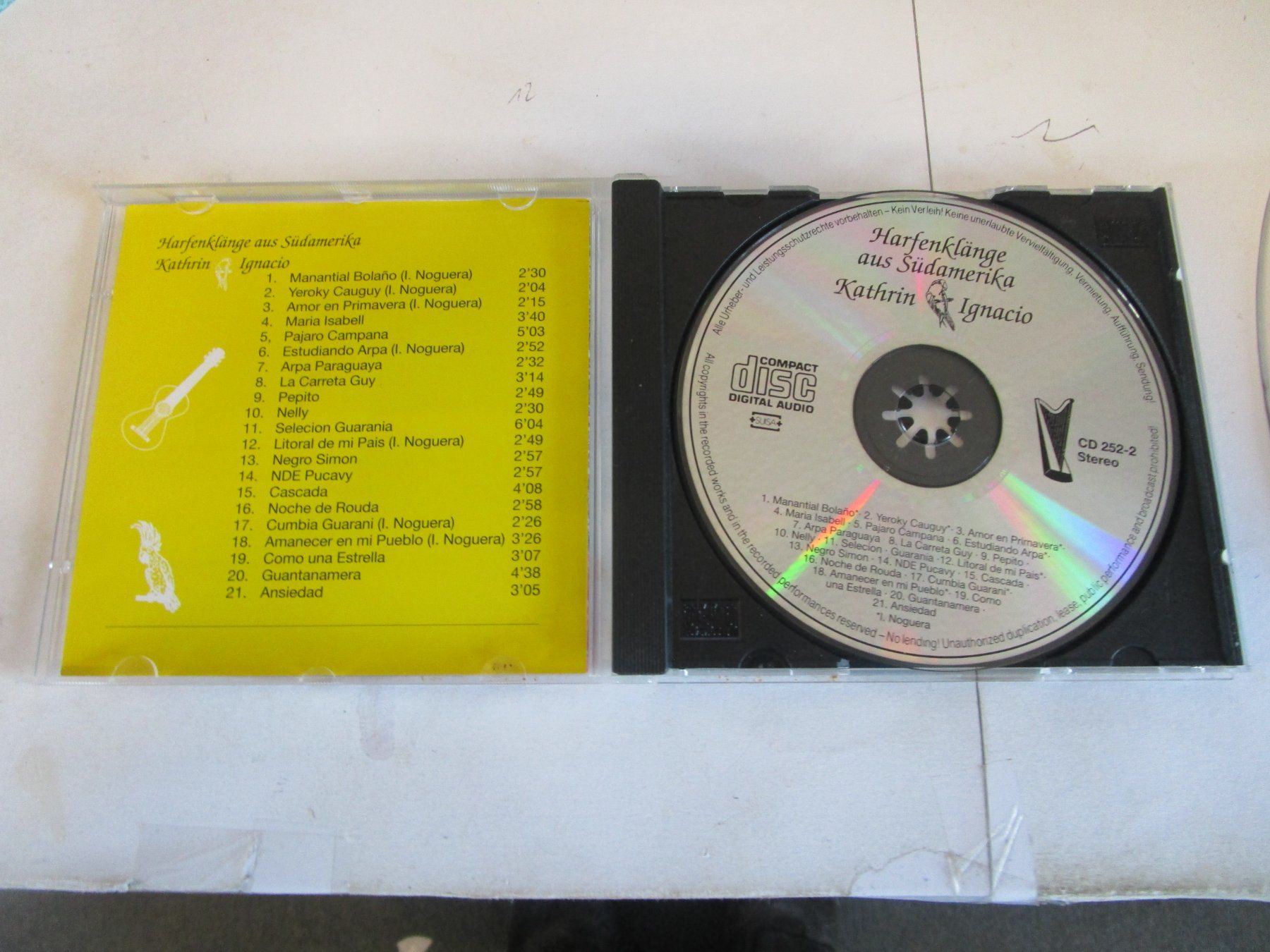 CD: Harfenklänge aus Sudamerika Kathrin & Ignacio CD 252-2 – Usato da Rupperswil venduto da Ema10 2