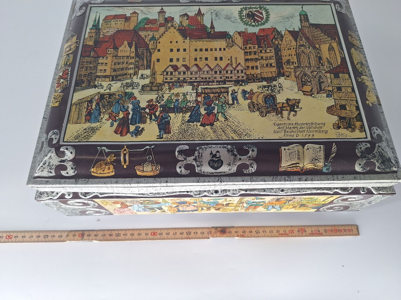 Truhen: Blechdose mit Motiv Nürnberg 1599 SCHMIDT – Gebraucht aus Horw von lee_mml6 2