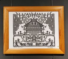 Scherenschnitt-Litho Nummer 18/20 signiert