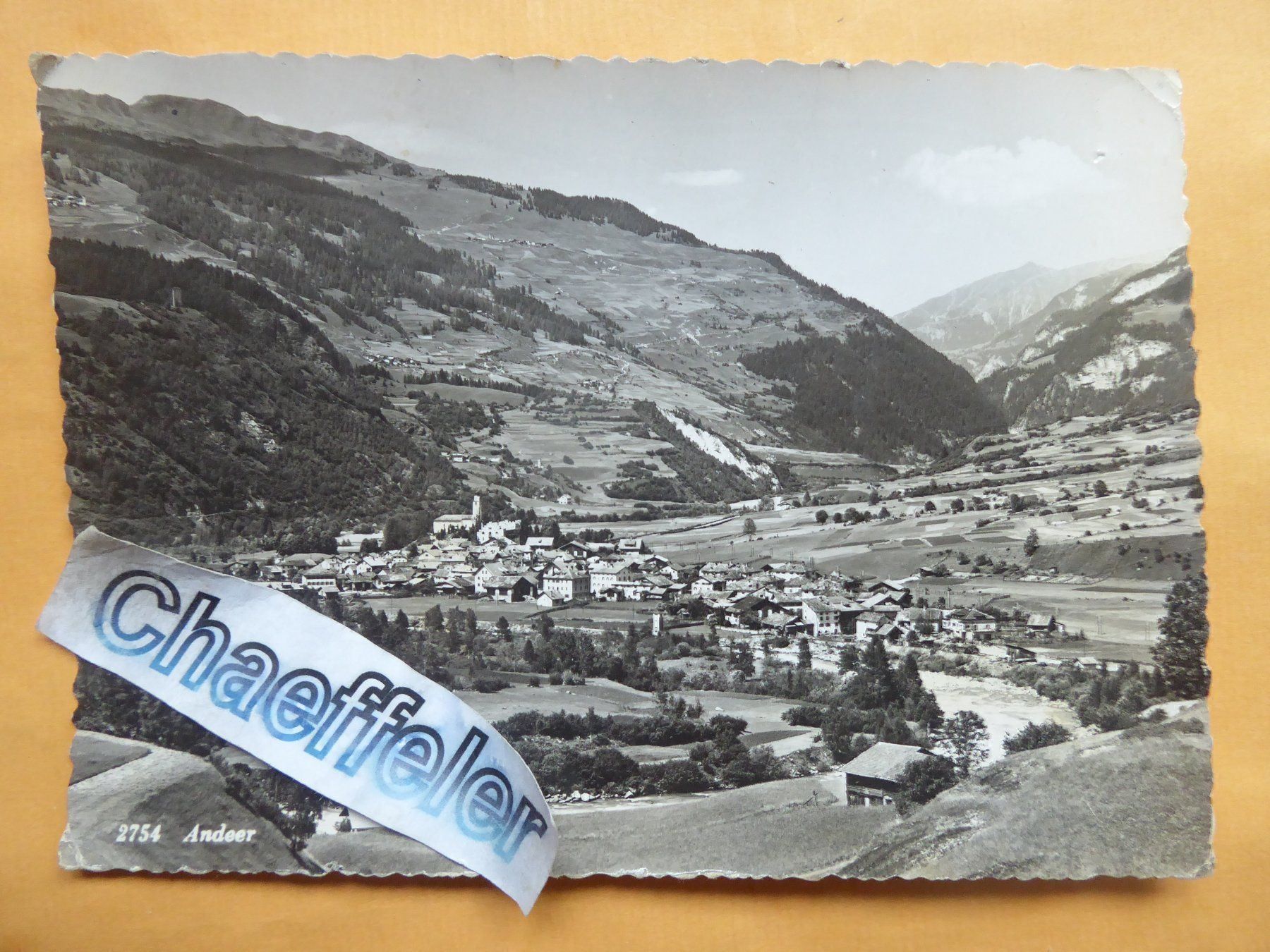 Ansichtskarten: 2754  Andeer  1956 – Gebraucht aus Zürich von Chaeffeler