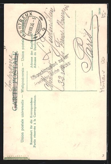 Cartoline postali: Montreux, Strassenpartie mit Passanten – Usato da Berlin venduto da bartko-reher 1