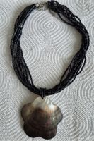Vintage Collier Abalone Glasperlen Boho