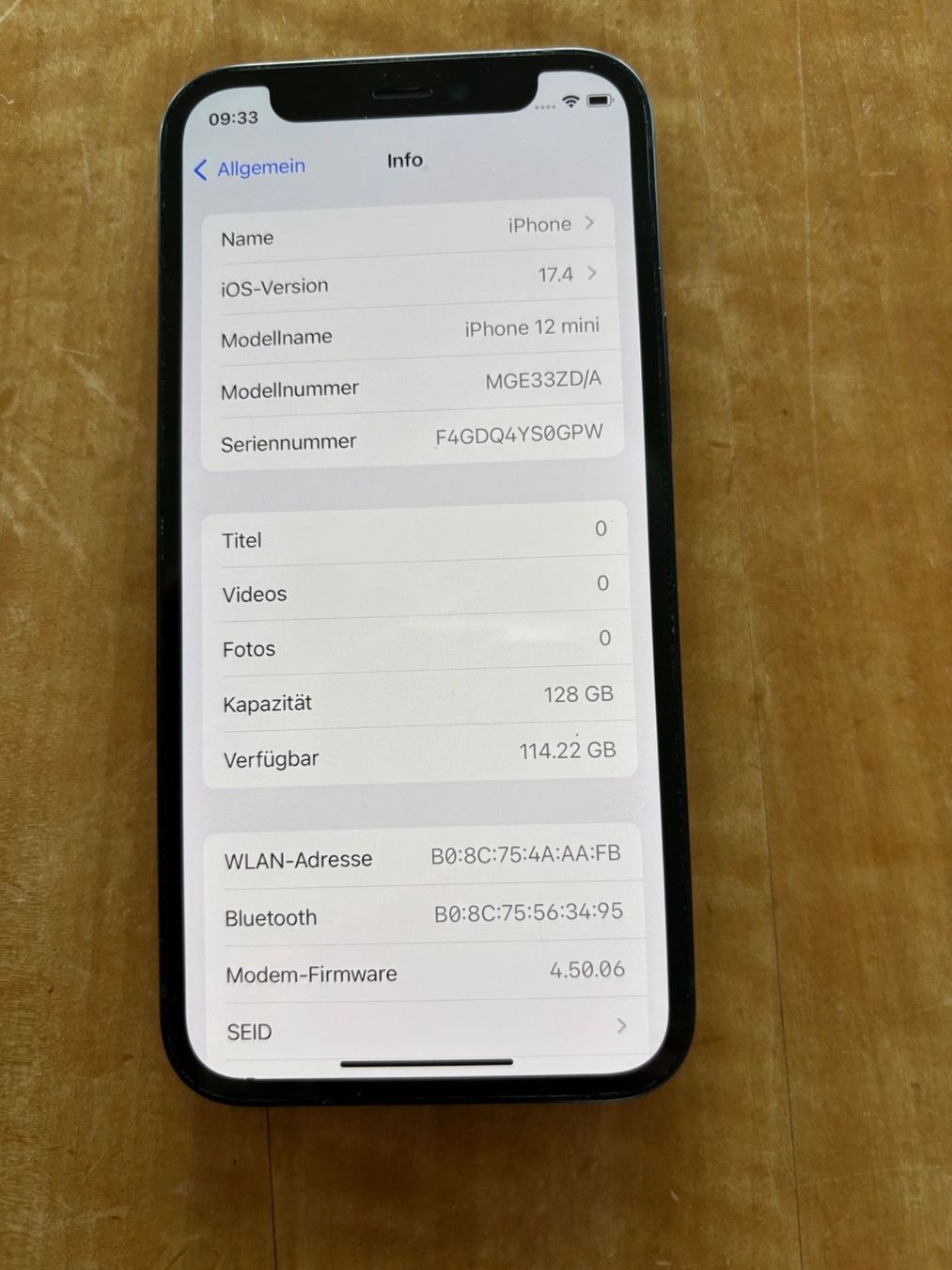 Apple Handys / Smartphones: iPhone 12 mini black 128GB – Gebraucht aus Lyss von  2
