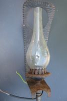 Antike Wandlampe mit Glas elektrisch