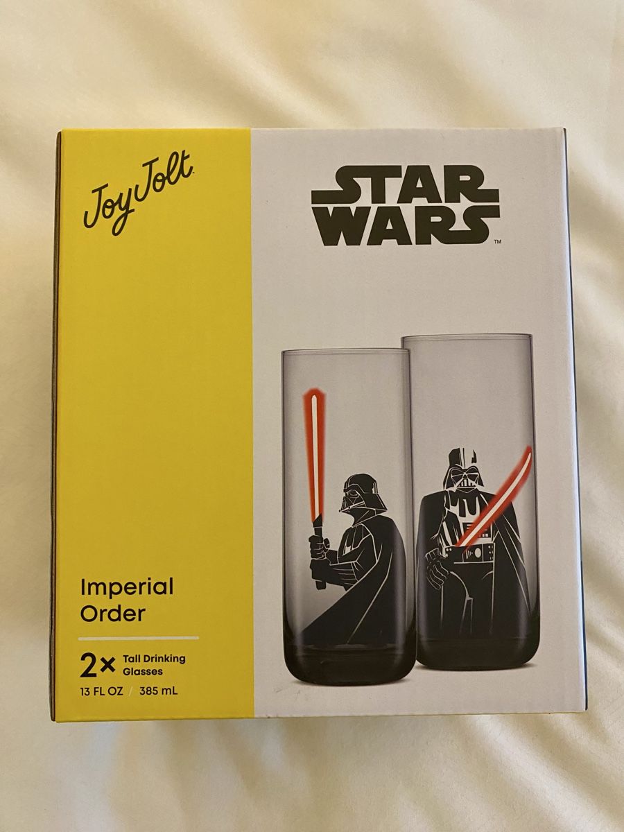 Bicchieri: JoyJolt Star Wars Trinkgläser Imperial Order – Nuovo e nell'imballaggio originale da Oberembrach venduto da theZaz