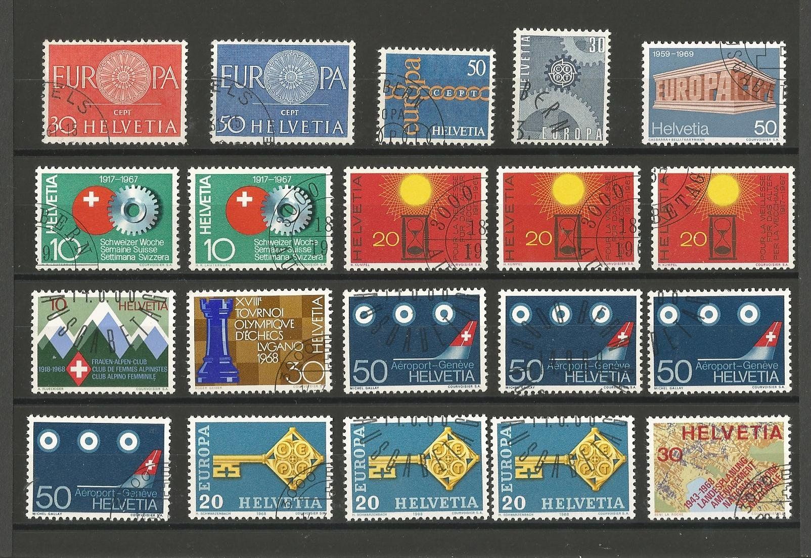 Tous les timbres: Div. Schweiz Werbemarken - gestempelt mit Gummi – D'occasion à Hinwil par Rado56