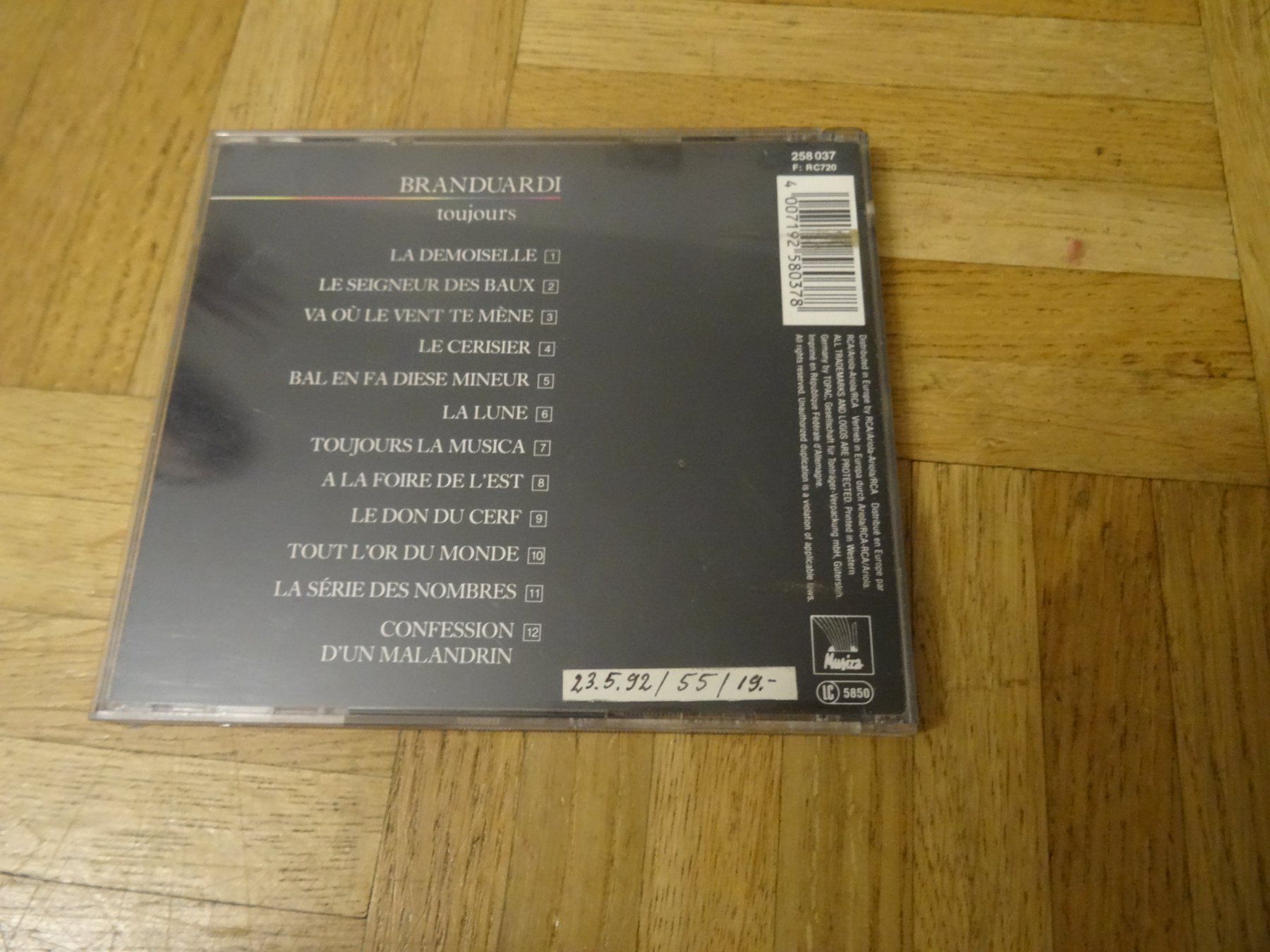 CD: Branduardi - Toujours CD – Usato da Olten venduto da Disc-Ausverkauf 1