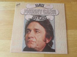Johnny Cash Schallplatte "Names and Places" - Top Zustand!