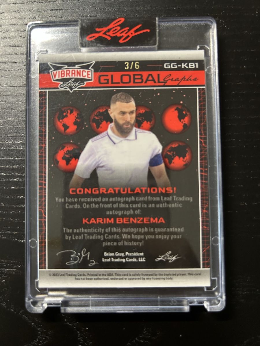 Carte collezionabili: Leaf Vibrance Global Graphs Benzema - Édition limitée 3/6! – Nuovo (secondo la descrizione) da Versoix venduto da Madgycian 1