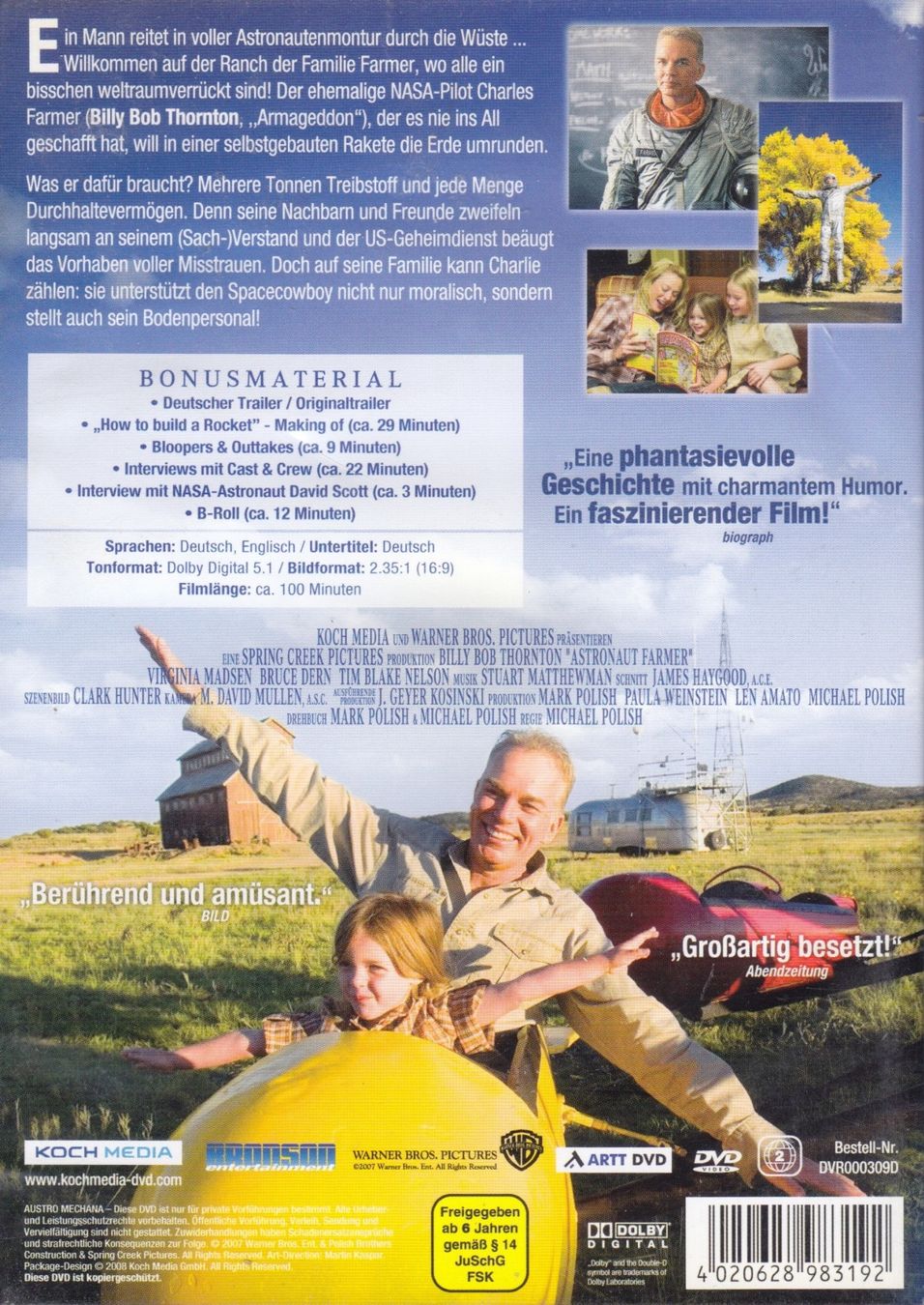 Tutti i DVDs: DVD: Astronaut Farmer (mit Billy Bob Thornton) – Usato da Tägerig venduto da fil_f8k6 1