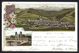 Einsiedeln, Panorama vom Ort mit Ansicht