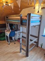 Flexa Hochbett/Einzelbett 90×200, grau, inkl. Leiter, CHF170