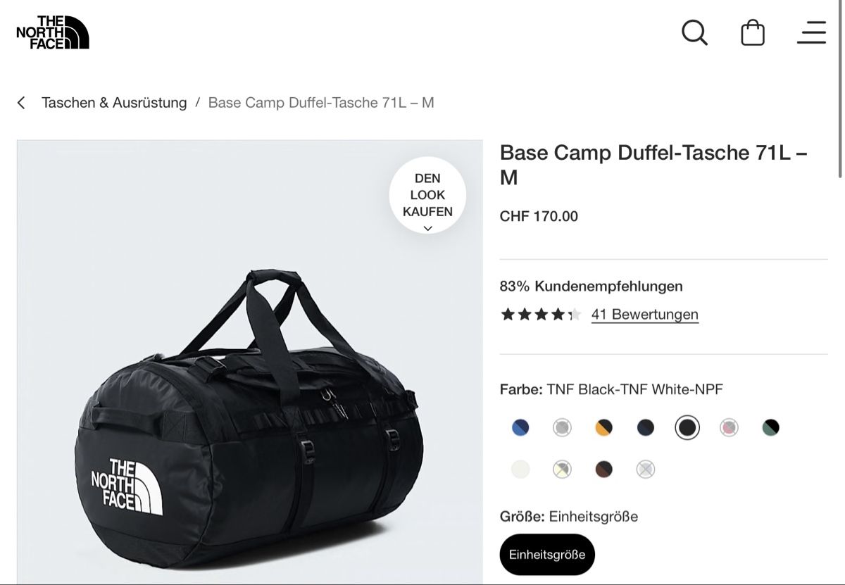 North Face Sacs: North Face Reisetasche – Neuf (Voir description) à Chur par jk.84