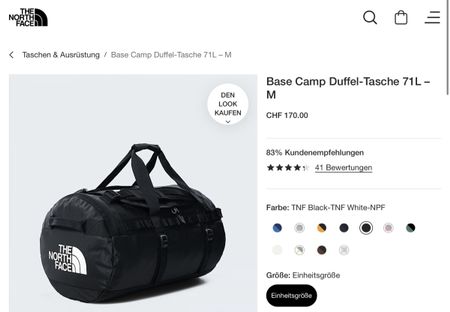 North Face Reisetasche