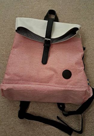 Pink and white summer backpack