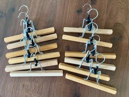 12 Hosenbügel aus Holz (25 cm)