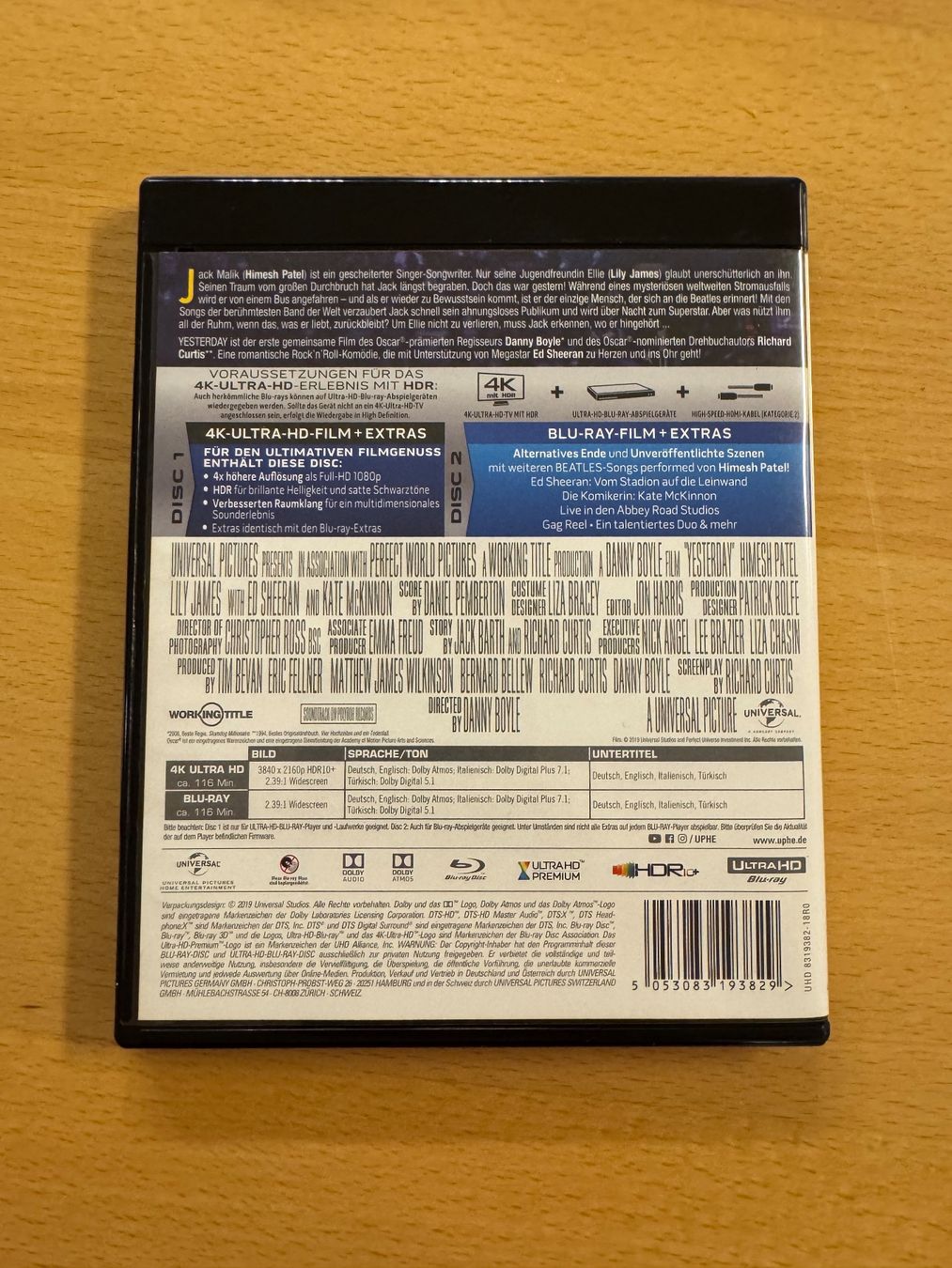 Tutti i DVDs: Yesterday 4k UHD Blu Ray – Usato da Schwerzenbach venduto da ste_pp82 1