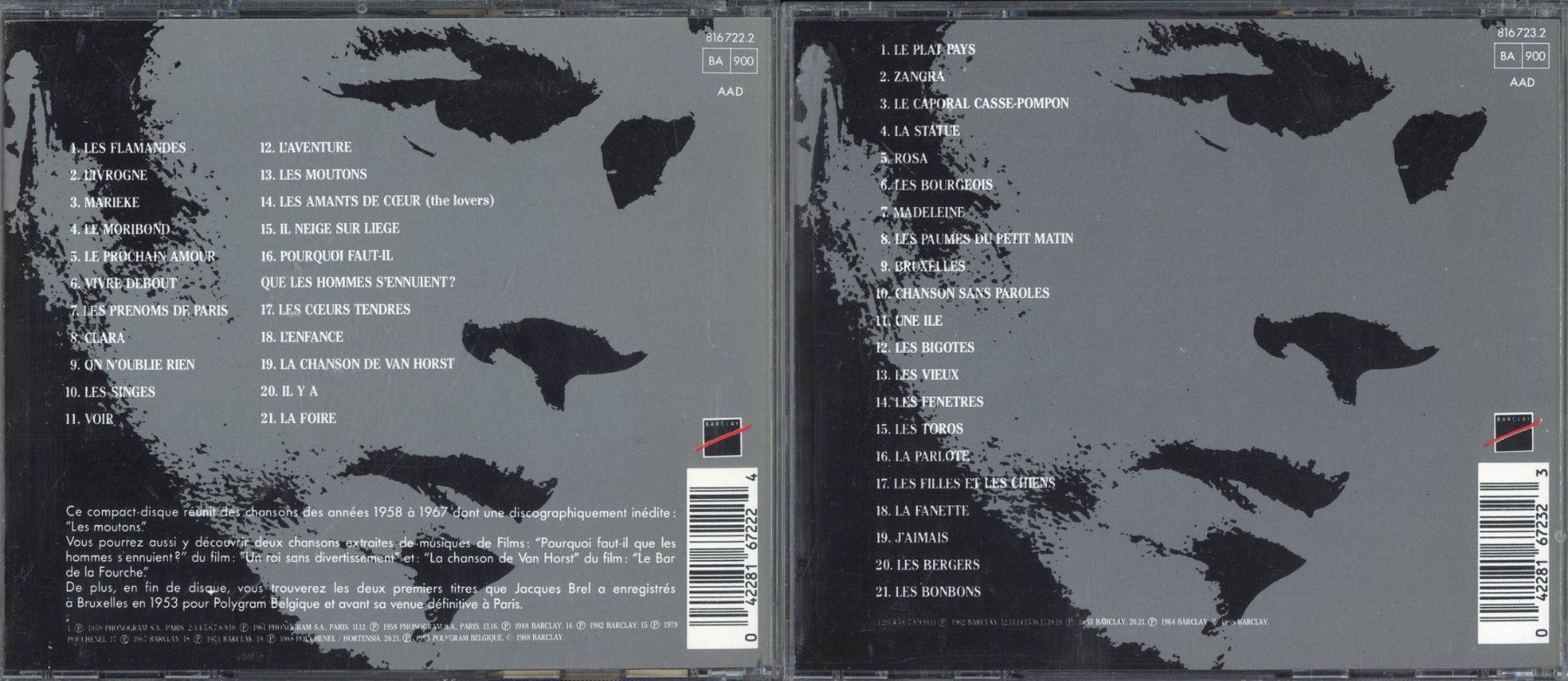 CD: BREL - Grand Jacques - 10 CDs - État correct – Usato da Lausanne venduto da Athanor 3