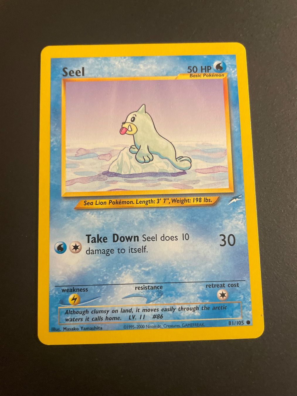 Pokémon Carte collezionabili: Seel 81/105 Neo Destiny – Usato da Zürich venduto da pokemon_cards