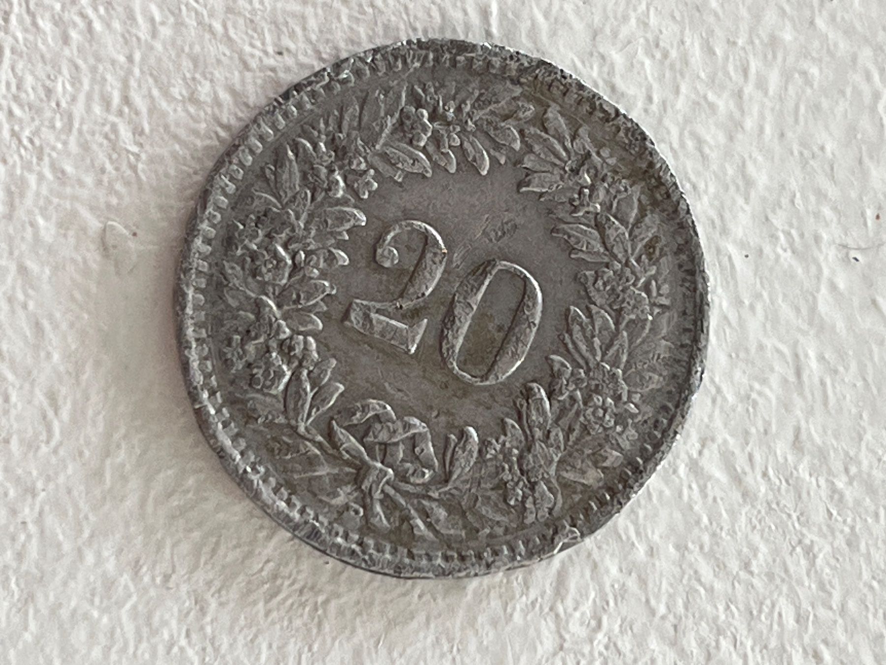 Tutti le monete: Schweiz 20 Rappen 1944 – Usato da Chiasso venduto da AzenYa 1