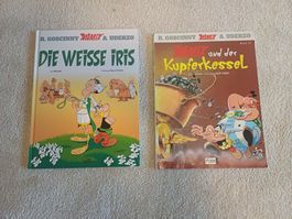2 Asterix Comics Die weisse Iris und Kupferkessel