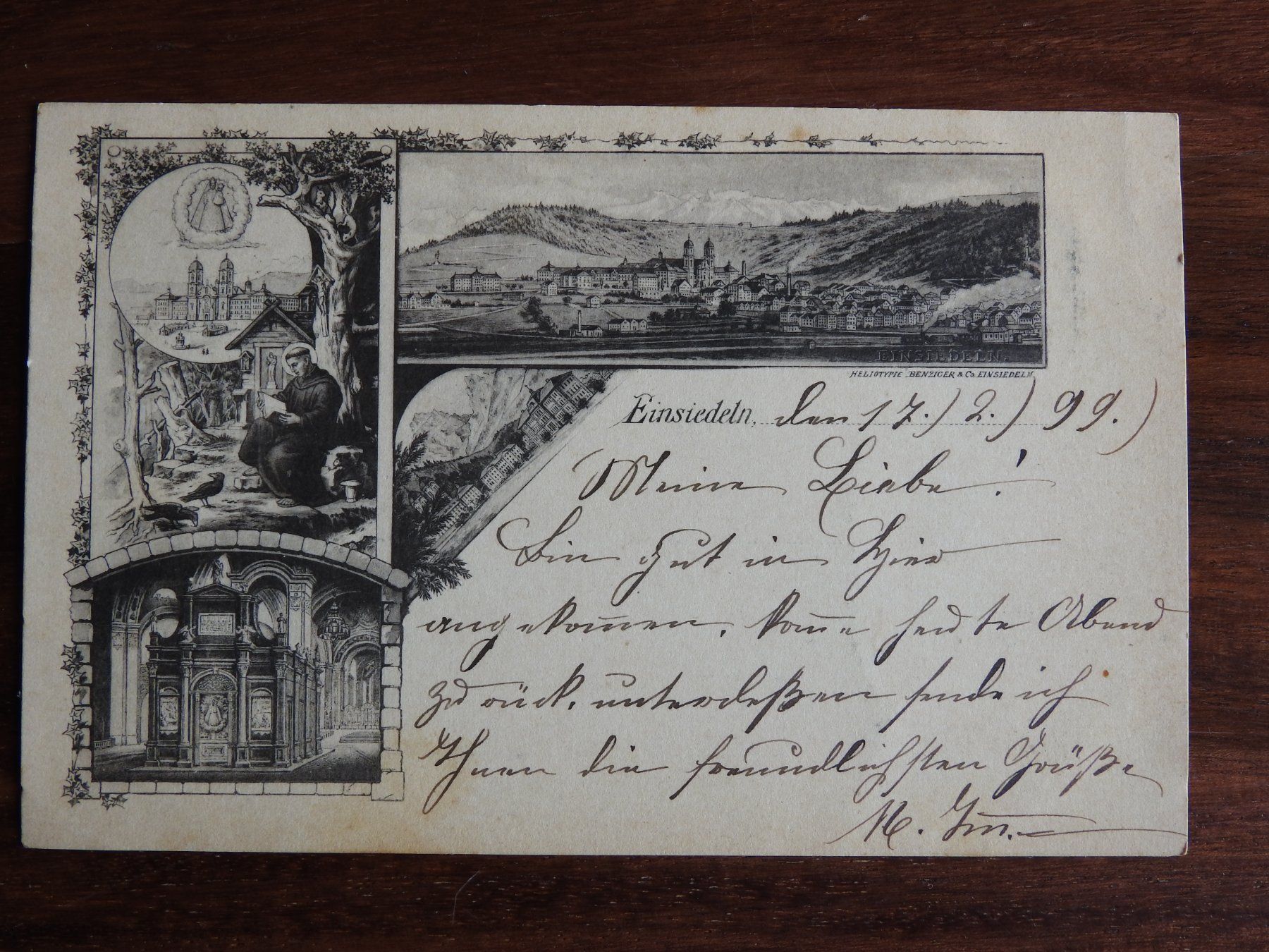 Cartoline postali: Einsiedeln, schöne AK – Usato da Rain venduto da 999-800-K