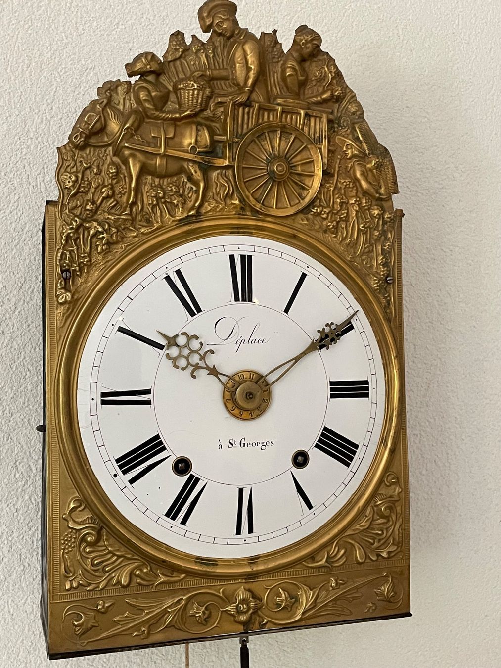 Orologi da terra & Orologi da parete: Horloge comtoise ancienne thème les vendanges – Difettoso da Lamboing venduto da christopheO 8
