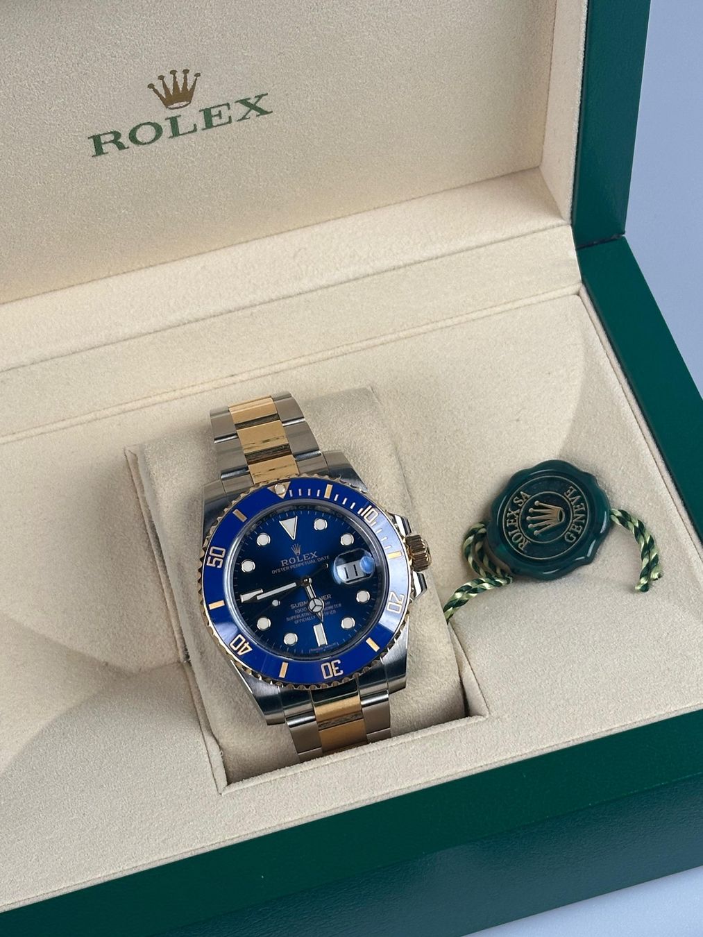 Rolex Orologi: Rolex Submariner Date Bicolor Ref. 116613LB im Fullset – Usato da St. Gallen venduto da TrokulWatches