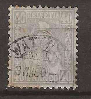 Tous les timbres: Ch042- Helvetia assise 42  obl. – D'occasion à Trélex par Phil_Albert