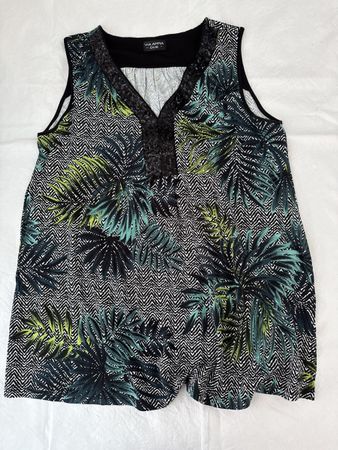 Via Appia Due Sommer Top, Gr. 44, Palmenmuster, neuwertig