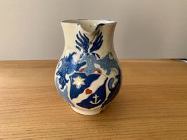 Tonkrug mit Familienwappen Abderhalden Krug Vase