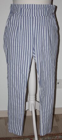 Hose blau-weiss mit Silberfaden  Gr. XL