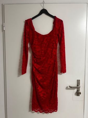 Spitzenkleid Kleid Rot Elegant Gr L NEU