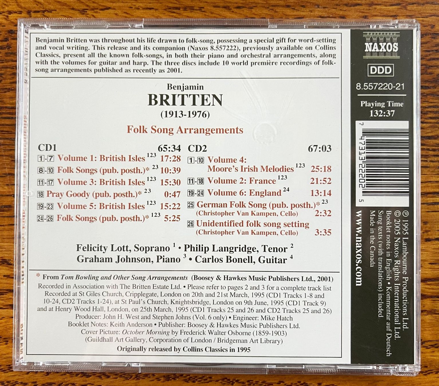 CD: BRITTEN - Folk Song Arrangements CD – Usato da Oftringen venduto da Vucki 1