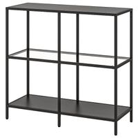 IKEA Regal "VITTSJÖ"  schwarzbraun/Glas