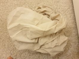 ikea drap housse 90x200cm, écru, coton, très bon état