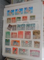 Briefmarken Sammlung Schweiz verschiedene Werte und Motive