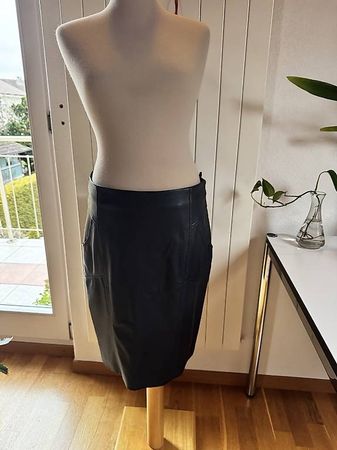 Vintage Lederrock / Rock / Schwarz / Gr. 38