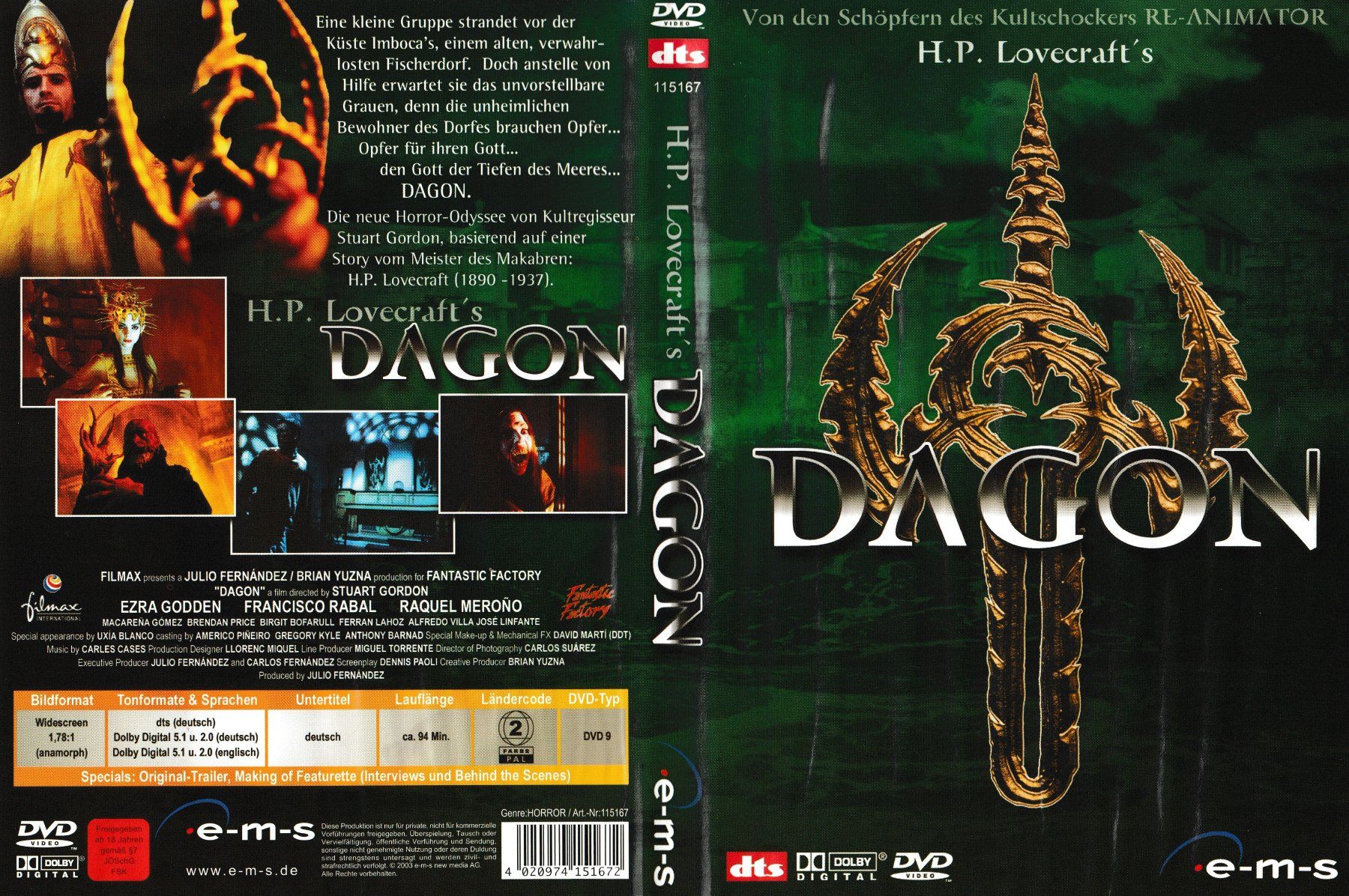 Tutti i DVDs: DVD - Dagon – Usato da Langnau am Albis venduto da MediaRescuerKeLoX