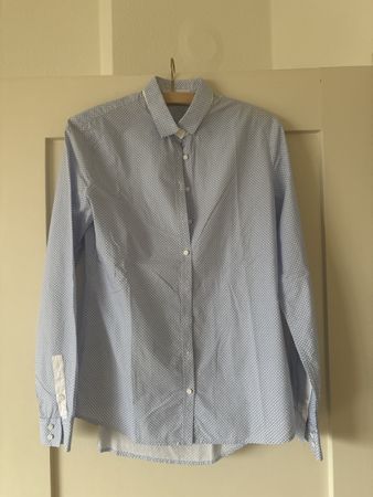 Wallmann Hemd, hellblau gepunktet, Grösse 36
