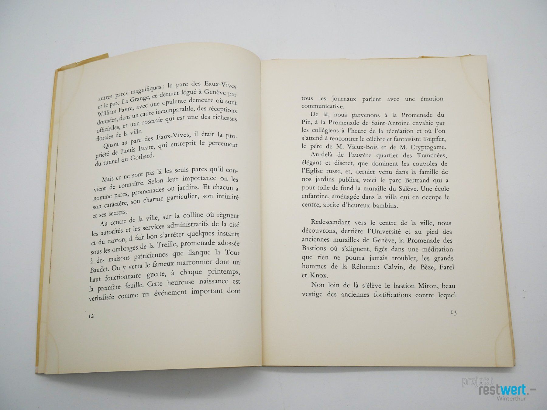 Libri: HENRI TANNER / Genève Cité des Parcs – Usato da Winterthur venduto da Restwert_Winterthur 1